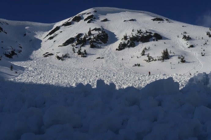 Lavina se sesula v Malé kotelní jámě