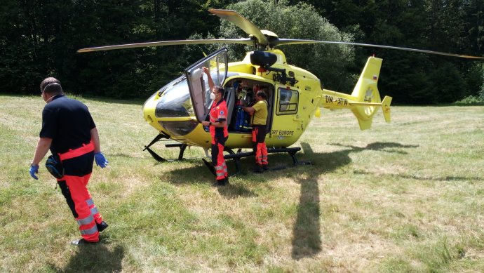 Pád horolezce v oblasti Rabštejnu