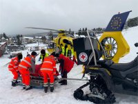 Přeshraniční spolupráce při transportu zraněného lyžaře v oblasti Klínovce