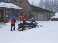 Dvě náročné záchranné akce v Krkonoších v květnu, ale v zimních podmínkách