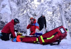 Zimní okrskové doškolení Horské služby Krušné hory