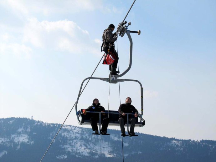 Pád z lanovky ve Špindlerově Mlýně