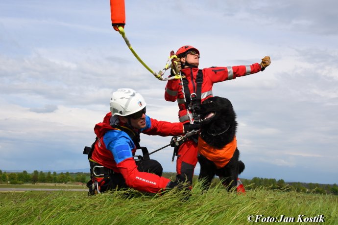 Kynologická brigáda se zúčastnila Helicopter show v Hradci Králové