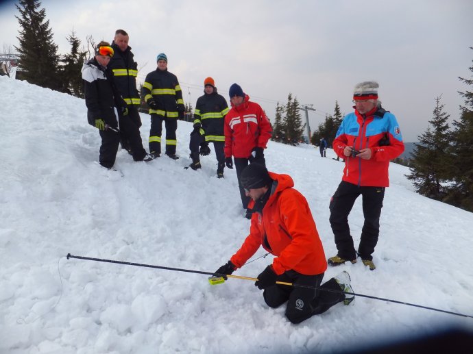 Lavinové cvičení na polské straně Krkonoš