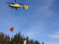 Pád turisty na Suchých skalách