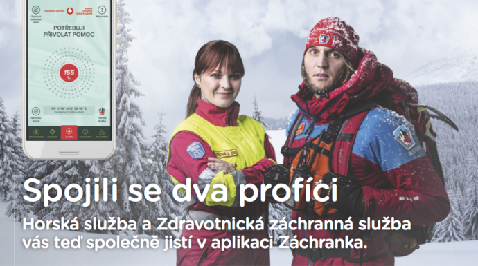 Aplikace Záchranka a Horská služba ČR spojily své síly při záchraně raněného na horách