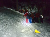 Součinnostní cvičení Horské služby ČR oblast Šumava a Bergwacht Bayern při záchraně osob zasypaných lavinou.