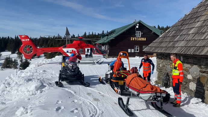 Dva zásahy vrtulníku v Jeseníkách během dvou dnů