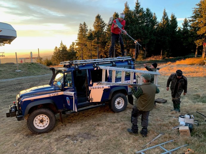 Spolupráce HS Šumava při instalaci a provozu meteorologických stanic