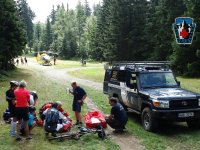 Úraz cyklistky na Čertově hoře