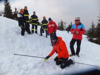 Lavinové cvičení na polské straně Krkonoš