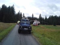 Záchrana těžce zraněné cyklistky