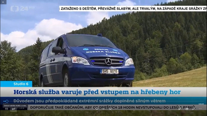 Varování Horské služby na víkend 13.-15.9.2024