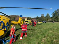 Pád lezce ze skály pod Ořešníkem