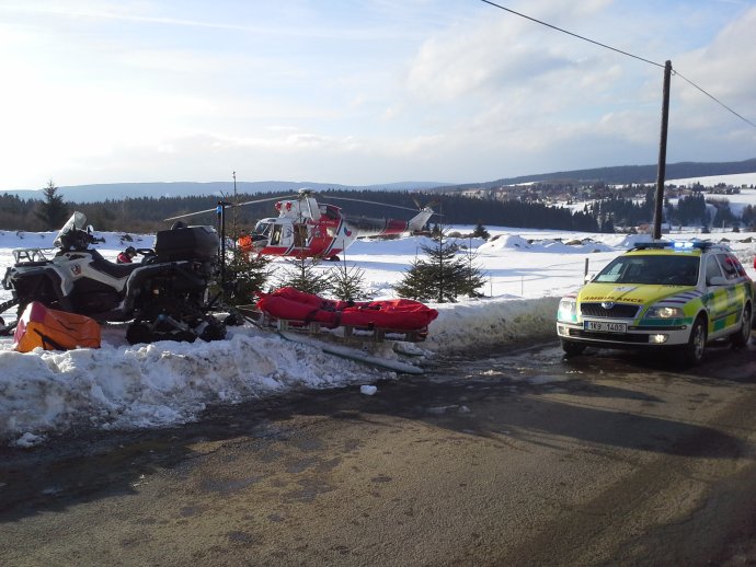 Vrtulník zasahoval na krušnohorském Plešivci