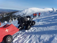 Pád běžkaře pod Malým Šišákem