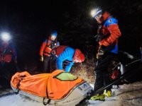 Noční záchrana v Krkonoších