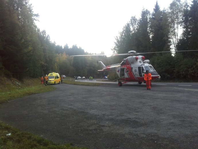 Nehoda motorkáře u Železné Rudy