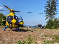 Těžké zranění cyklisty na Kramolíně