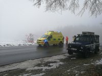 Záchrana seniora zraněného při lesní práci