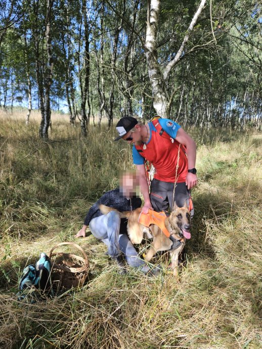 Úspěšné pátrání po zraněné houbařce