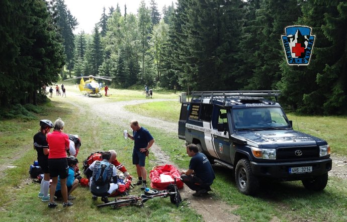 Úraz cyklistky na Čertově hoře