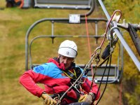 Cvičná záchrana osob z lanovky na Zadově