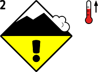 2. stupeň lavinového nebezpečí - mírné 2. stupeň lavinového nebezpečí - mírné