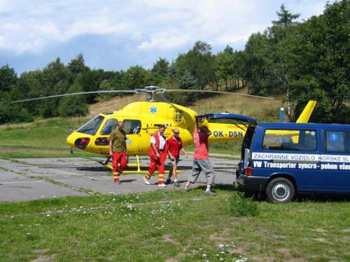 Zraněný paraglidista